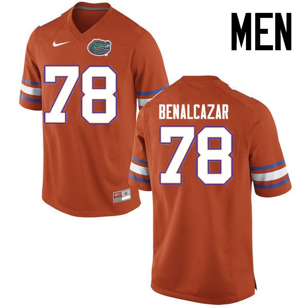 Florida Gators Men #78 Ricardo Benalcazar College Football Jerseys Orange